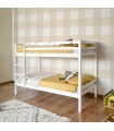 Letto a castello per bambini in legno bianco Tiana 90x190/90x190cm