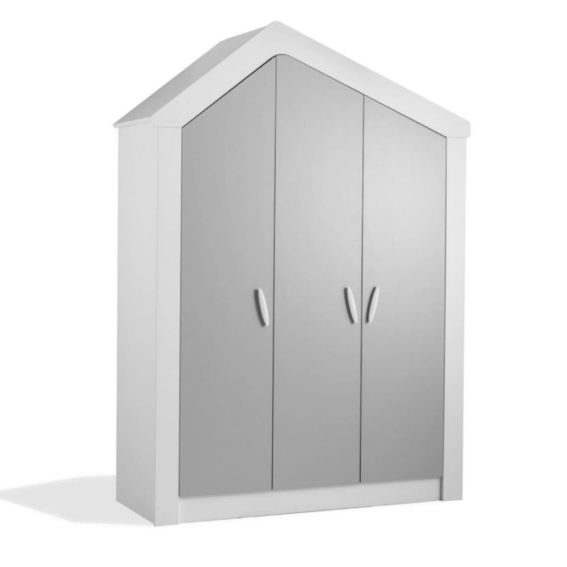 Armoire 3 portes aggloméré Iris 207x150x58cm