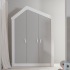 Armoire 3 portes aggloméré Iris 207x150x58cm