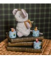 Peluche ratoncito con mochila gris 24x16x12cm