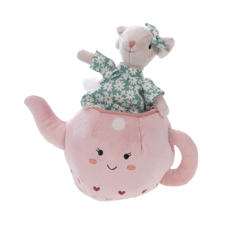 Stuffed tea Mrs. Potts pink 18x22x13cm