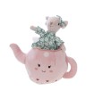 Stuffed tea Mrs. Potts pink 18x22x13cm