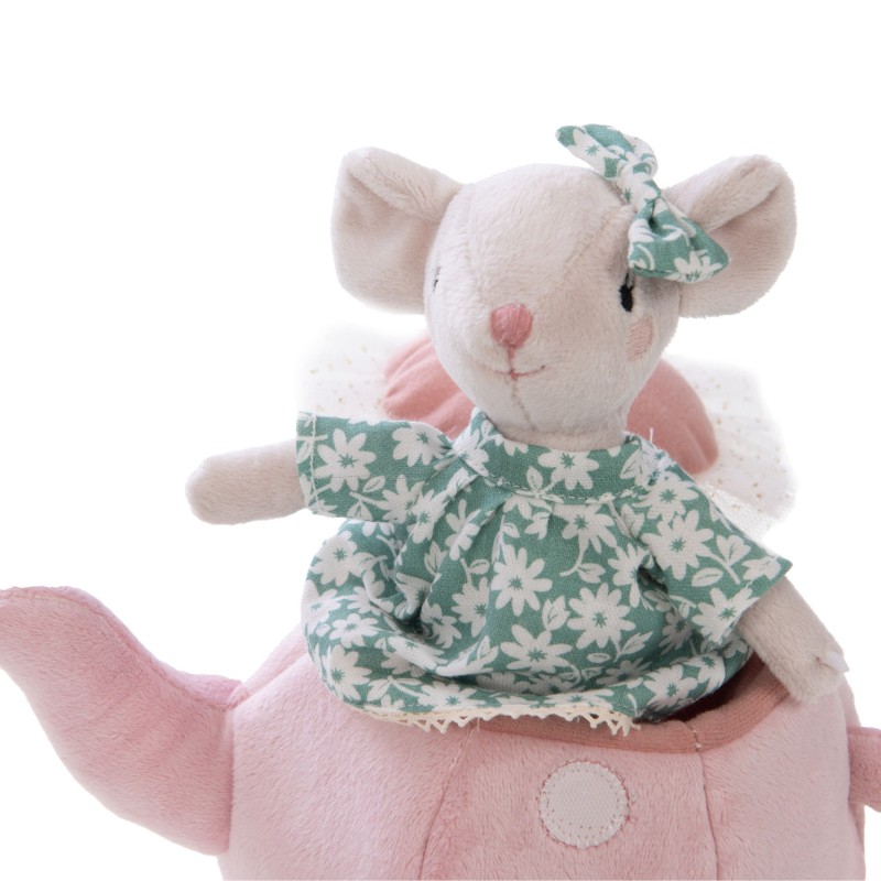 Stuffed tea Mrs. Potts pink 18x22x13cm