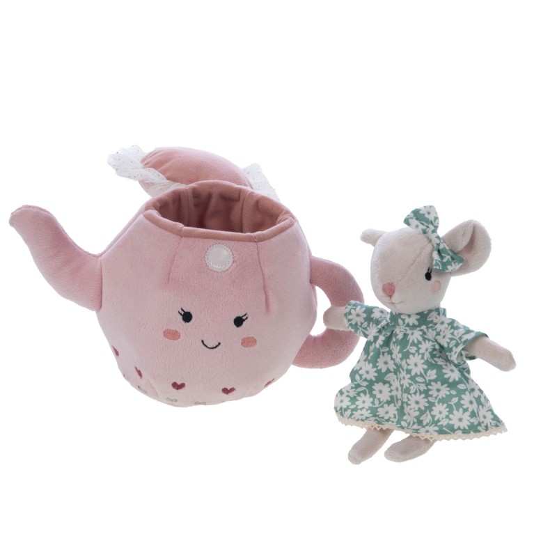 Stuffed tea Mrs. Potts pink 18x22x13cm