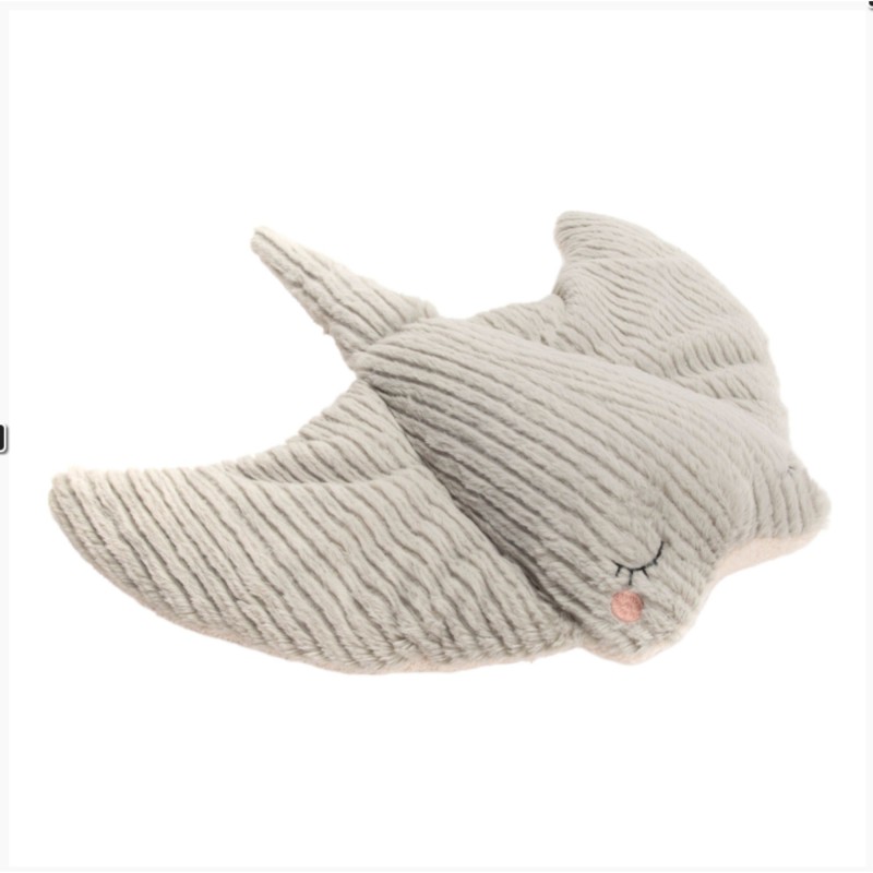 Peluche manta grigio 53x10x47 cm