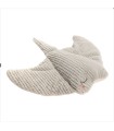 Peluche manta grigio 53x10x47 cm