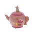 La traducción al inglés sería:"Piggy bank teapot pink Zoe 14x11x16 cm"