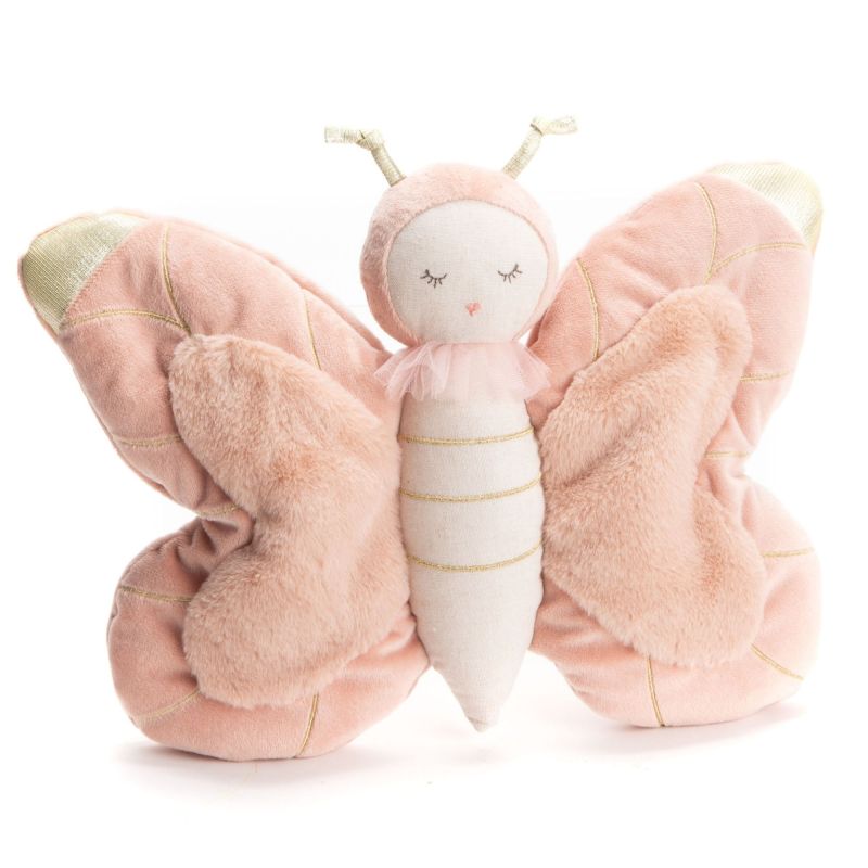 Peluche mariposa rosa Lola 32x2x39cm