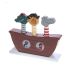 Jeu bateau sautillant marron Noé 14x4x16 cm