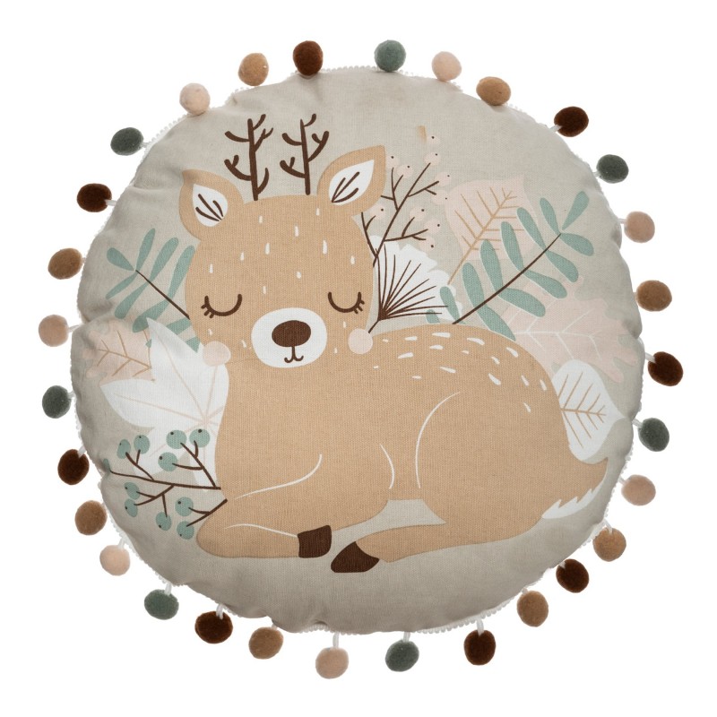 Bambi 2 round cushion gray40øcm