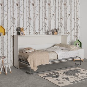 Folding bed chipboard melamine white Elsa90x190cm