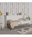 Cama dobrável aglomerado melamina branco Elsa 90x190cm